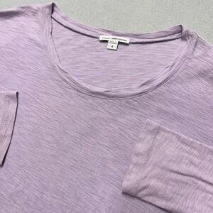 James Perse Standard Mens Lavender Purple Slub Knit Long Sleeve Tee Shirt Size 4